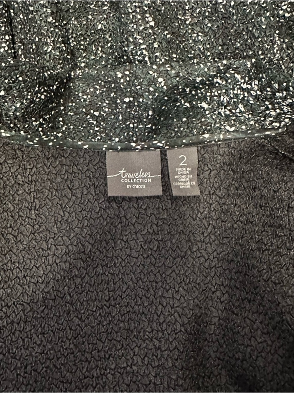 Travelers By Chico’s Green Crinkled Open Cascading Front Lightweight Jacket 2 - Picture 8 of 11